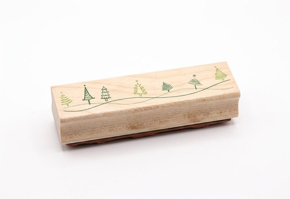 Hero Arts Rubber Stamp F4238 Wavy Trees Christmas Holiday Border Card Making